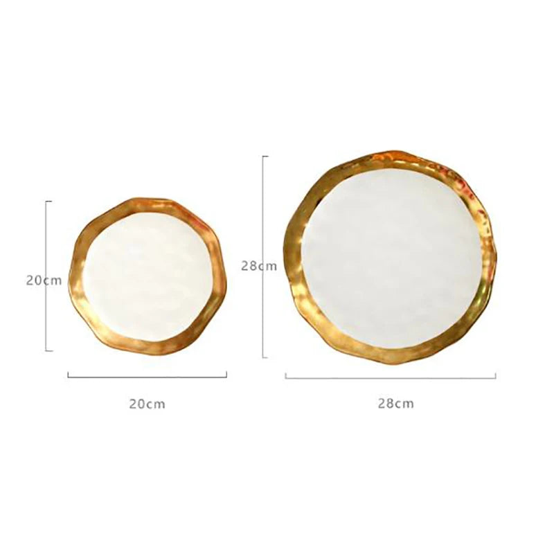 Gold Plated Porcelain Plates