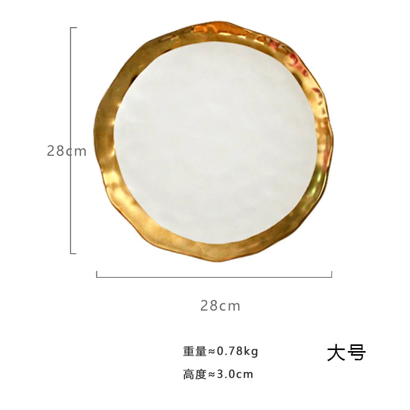 Gold Plated Porcelain Plates
