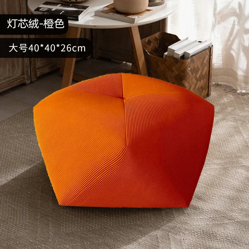 Modern Leather Ottoman Stool