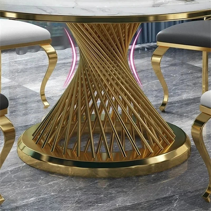 Marble Gold Dining Set
