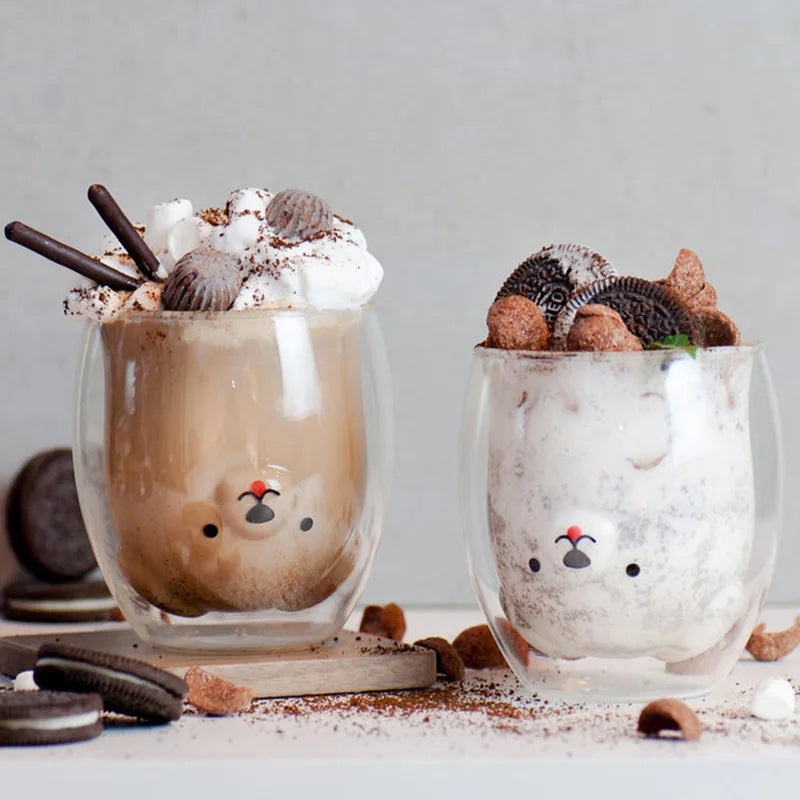 Animal Double-Wall Glass Mug