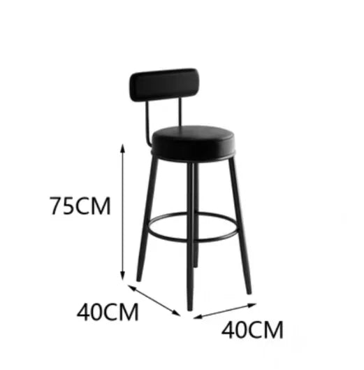 Velvet Backrest Bar Stool