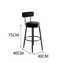 Velvet Backrest Bar Stool