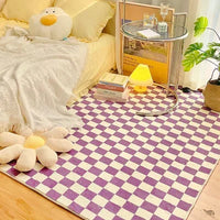 Retro Checkerboard Plush Rug