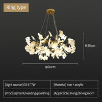 Ginkgo Ceramic LED Chandelier