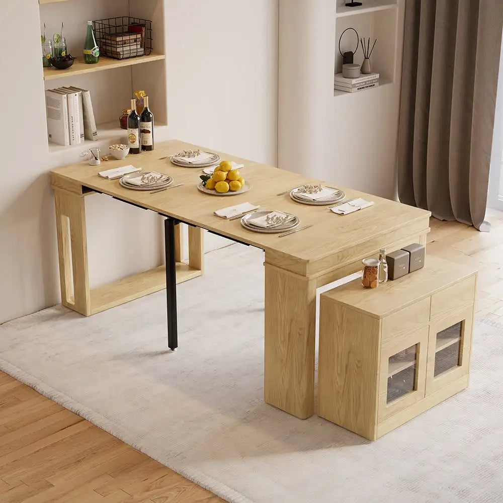 Extendable Storage Dining Table