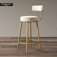 Velvet Backrest Bar Stool