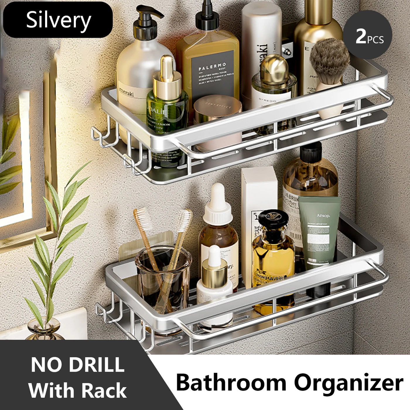 Rustproof Suction Shower Rack