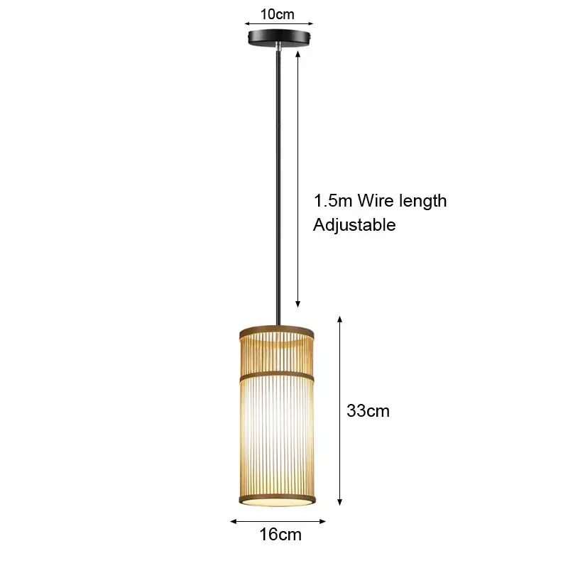 Handwoven Bamboo Pendant Light
