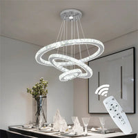Dimmable Crystal Ring Chandelier