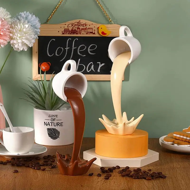 Floating Coffee Cup Sculpture