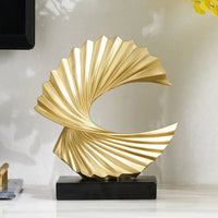 Golden Abstract Decor Sculpture