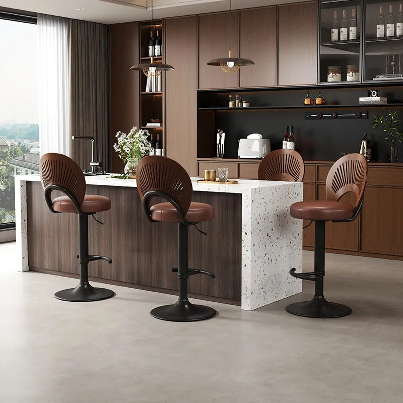 Adjustable Wood Bar Chair