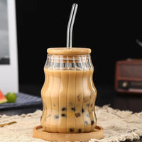 Bamboo Lid Glass Tumblers