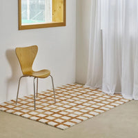 Minimalist Plaid Plush Rug