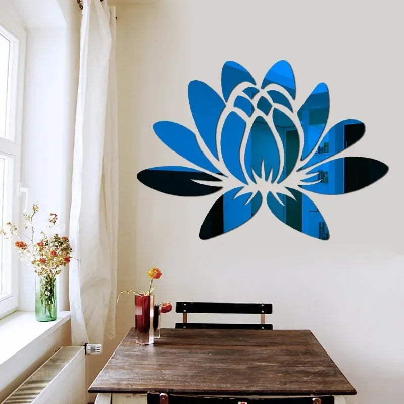 Lotus Acrylic Mirror Sticker