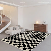 Retro Checkerboard Plush Rug