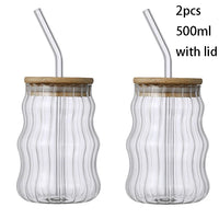 Bamboo Lid Glass Tumblers