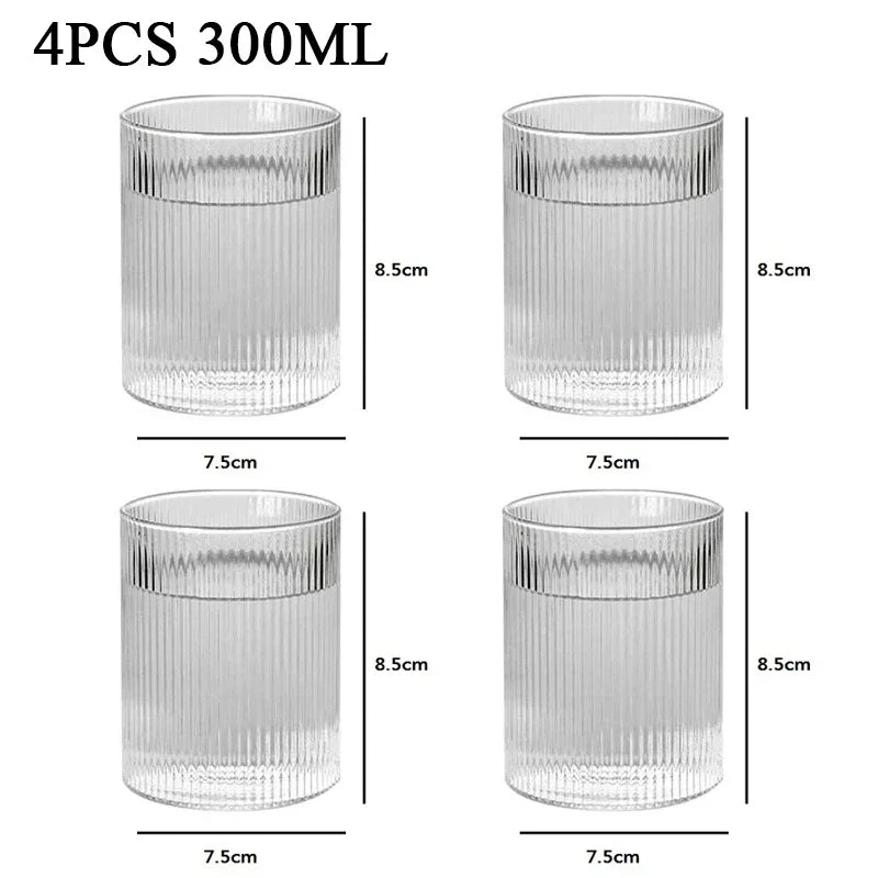 Japanese Striped Glass Tumblers