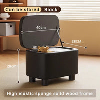 Upholstered Storage Ottoman Stool