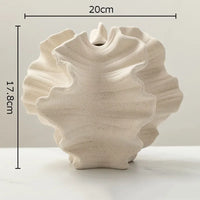 Sculptural Wrinkle Ceramic Vase