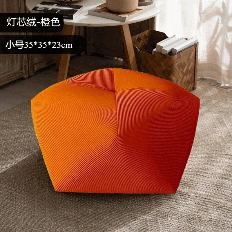 Modern Leather Ottoman Stool