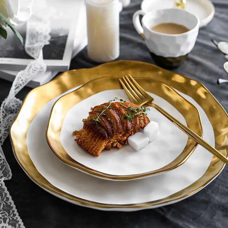Gold Plated Porcelain Plates
