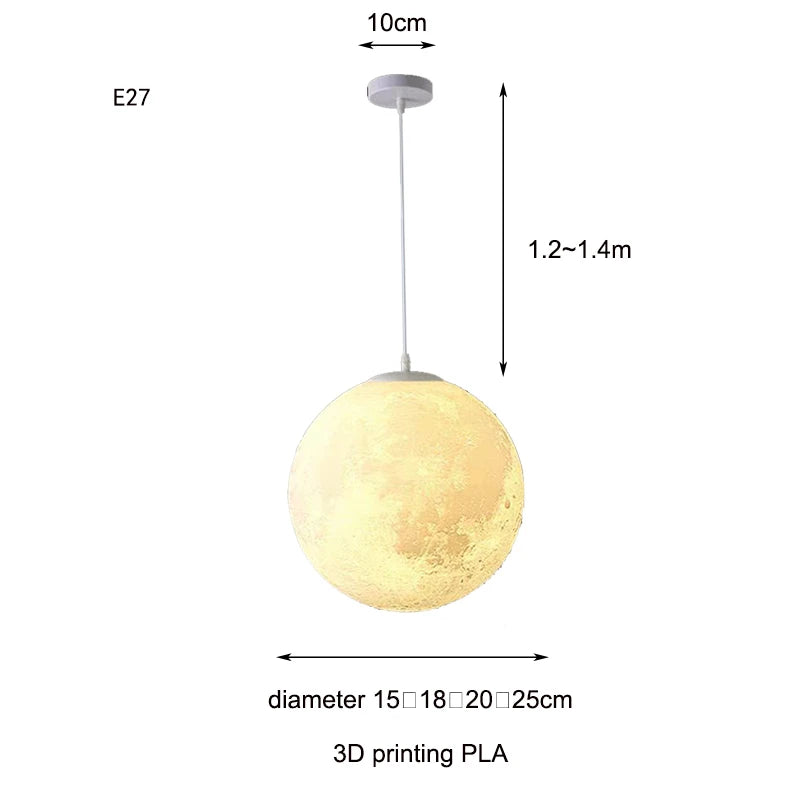 3D Moon Pendant Lamp