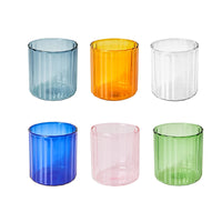 Heat-Resistant Striped Glass Cups