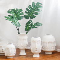 Sculptural Face Ceramic Vase