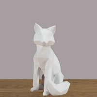 Geometric Fox Resin Sculpture