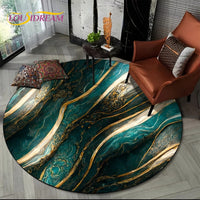 Marble Pattern Round Rug