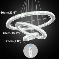 Dimmable Crystal Ring Chandelier