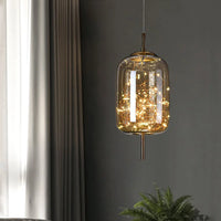 Amber Glass Bedside Pendant