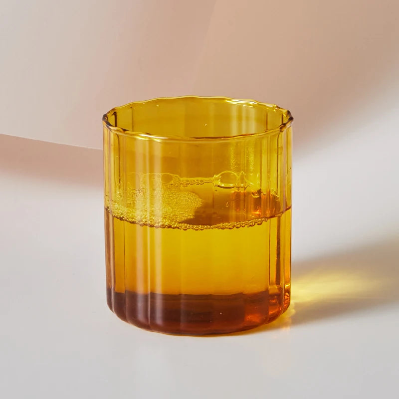 Heat-Resistant Striped Glass Cups