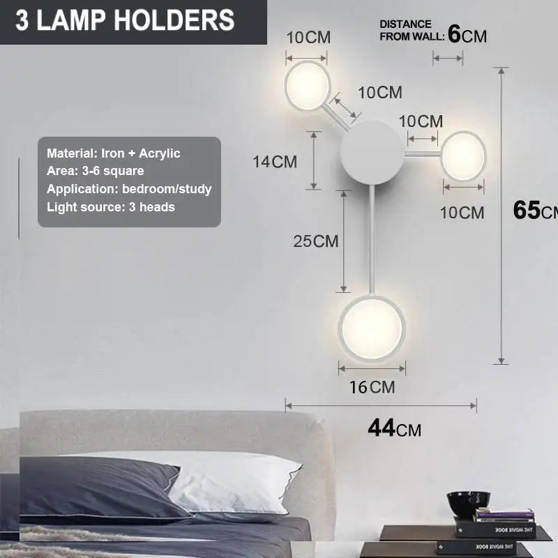Nordic Multihead Wall Lamp