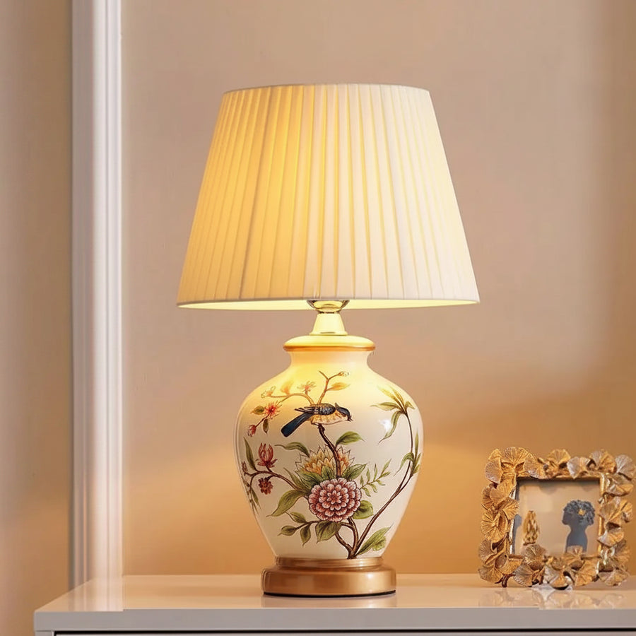 Painted Ceramic Desk Lamp