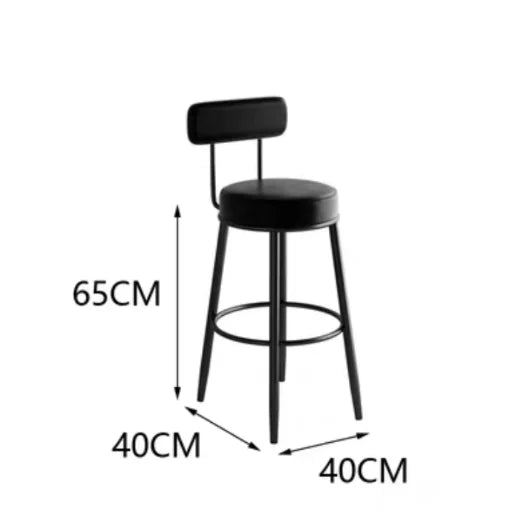 Velvet Backrest Bar Stool