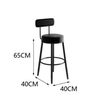 Velvet Backrest Bar Stool