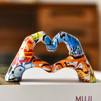 Graffiti Heart Hand Sculpture