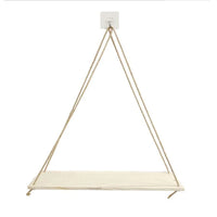 Rope Hanging Wooden Shelf