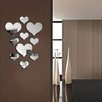 Love Heart Mirror Stickers