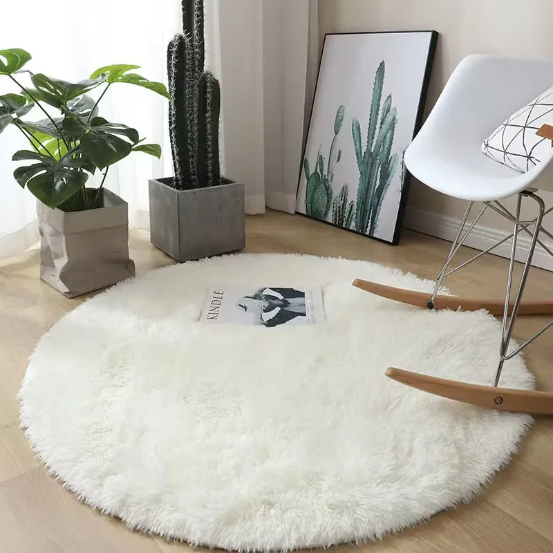 Fluffy Round Plush Carpet