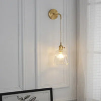 Japanese Brass Glass Sconce