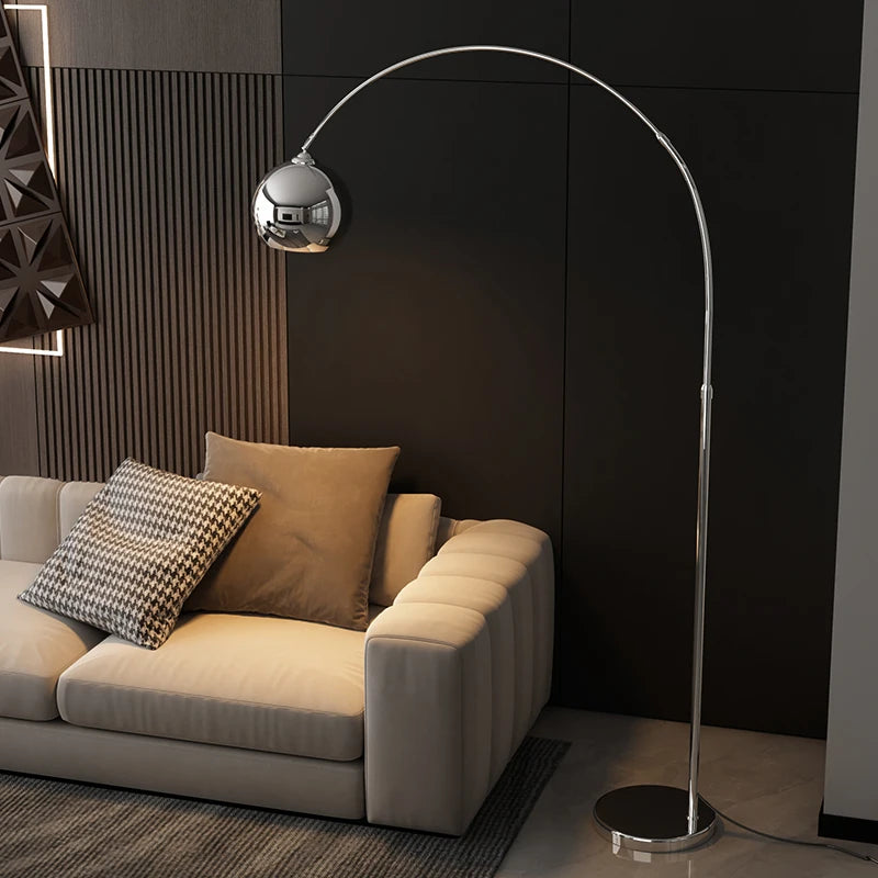 Adjustable Silver Floor Lamp