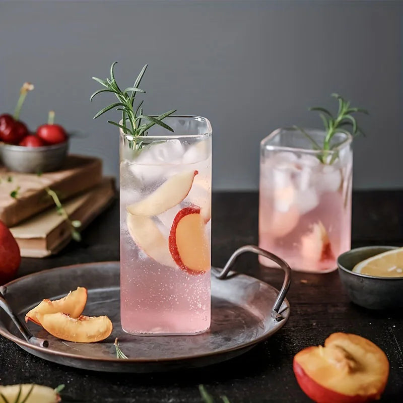 Square Cocktail Drinking Glass