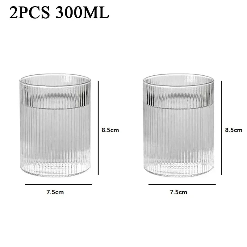 Japanese Striped Glass Tumblers