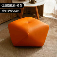Modern Leather Ottoman Stool