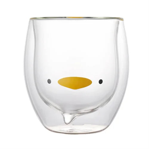 Animal Double-Wall Glass Mug