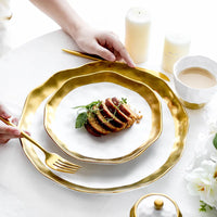 Gold Plated Porcelain Plates